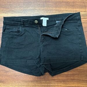 H&M Black Casual Shorts